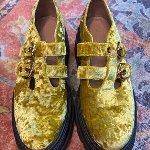 Circus by Sam Edelman Yellow Velvet Platform Shoes